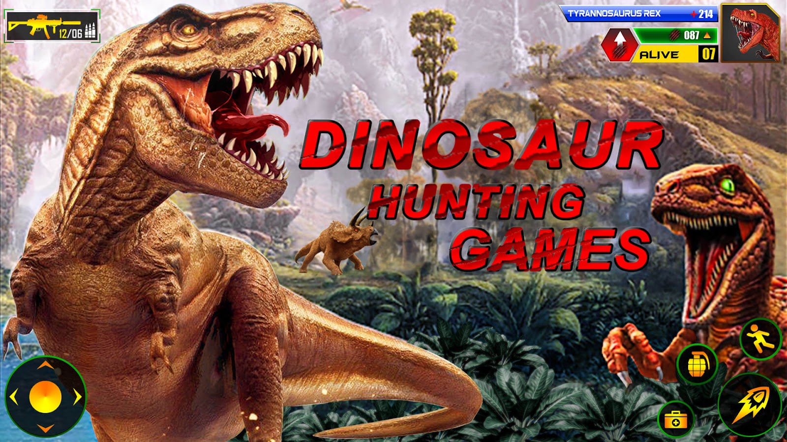 Скачать Dinosaur Hunting Gun Games 1.57 (полная версия) на андроид