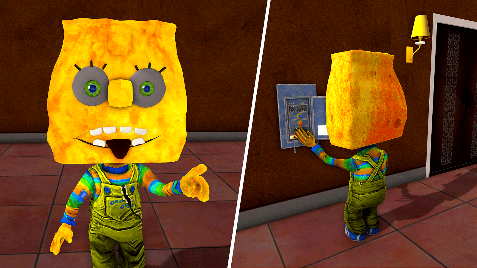 Neighbor Sponge Scary Secret. Как выглядит персонаж за которого мы играем в игре Neighbor Sponge. Scary Neighbor game Android. Sponge Neighbor story 3d. Sponge scary