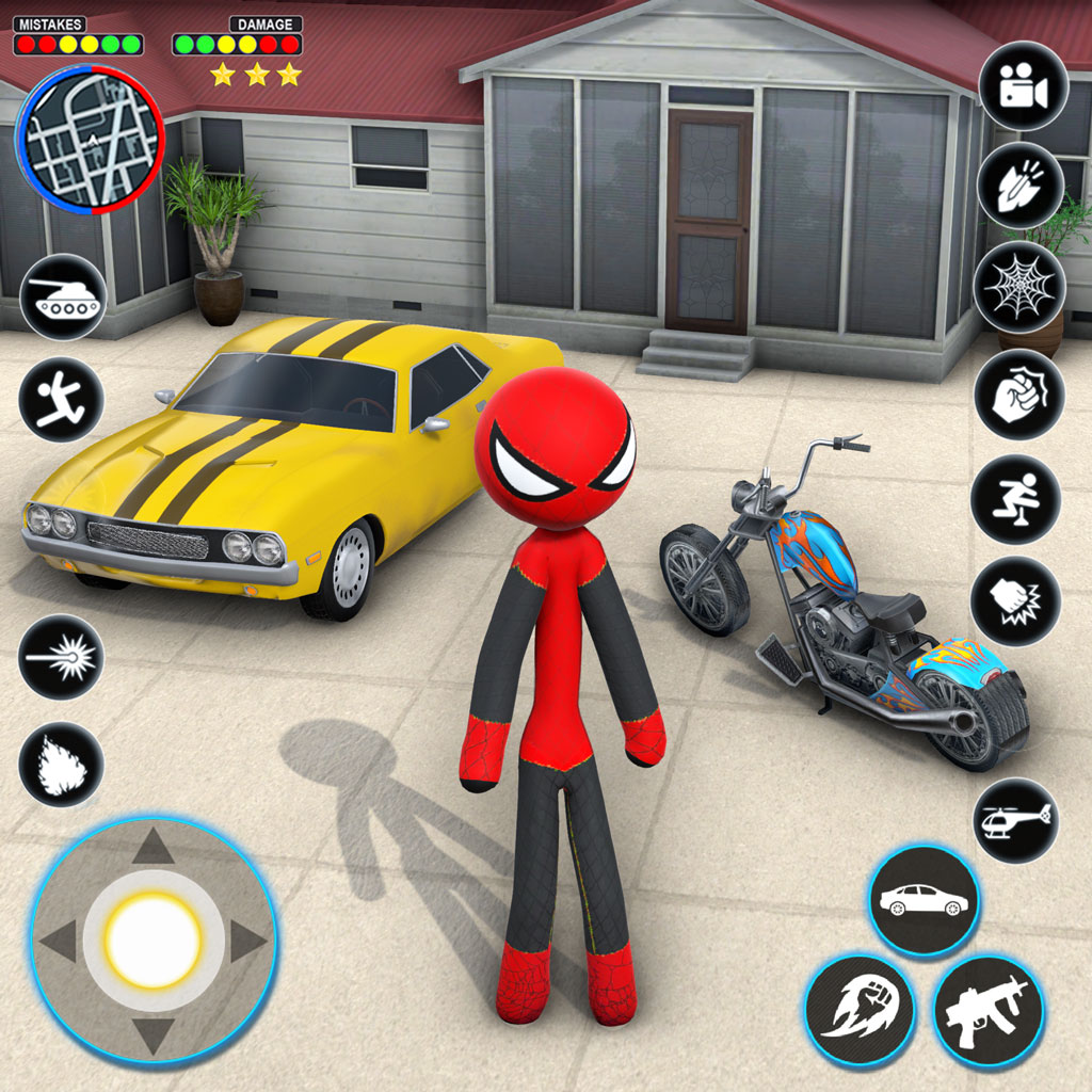 Скачать StickMan Rope Hero Spider Game 2.6 (Мод, Много денег) на андроид