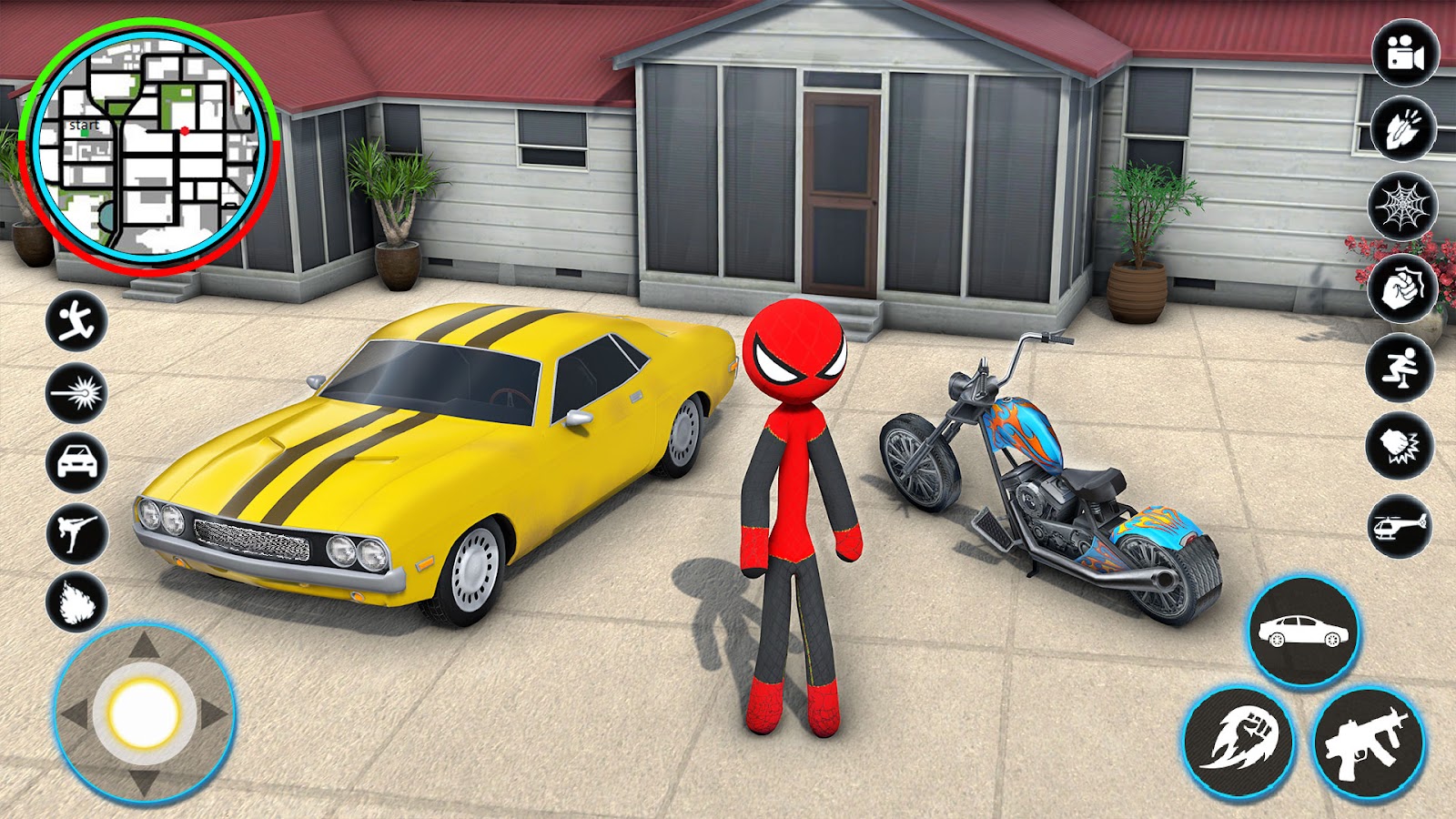 Скачать StickMan Rope Hero Spider Game 2.6 (Мод, Много денег) на андроид