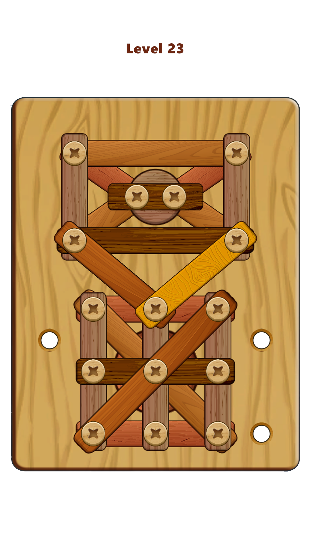 Wood bolts puzzle